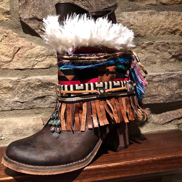 Pre-owned Women's leather cowboy boots - Picture 1 of 7